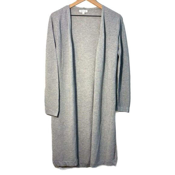 Prologue Longline Open Front Cardigan Women’s XS Soft Gray Textured Knitwear. - Picture 1 of 8